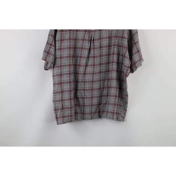 Troy Lee Designs Mens Medium Spell Out Baggy Fit Flannel Snap Button Shirt USA - Picture 9 of 9